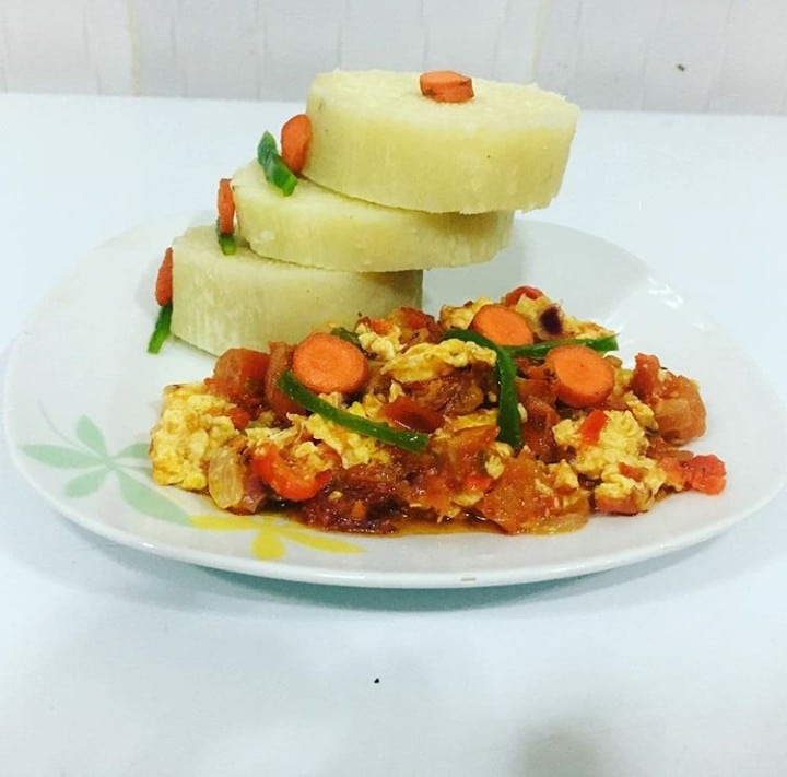 Yam and Egg breakfast
