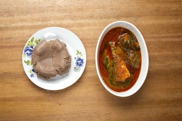 Amala and Ewedu