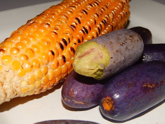 Roasted corn and Pear ube Healthy Nigerian desserts