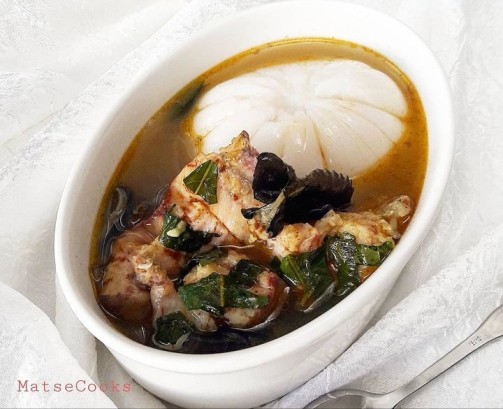 Pepper soup and agidi Nigerian food combinations